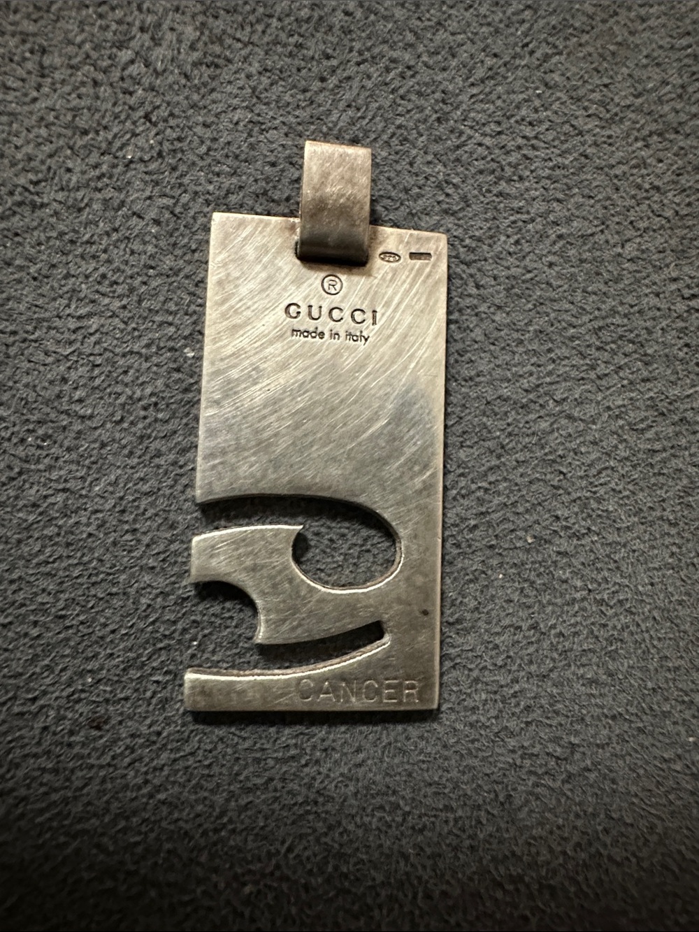Gucci Silver-Tone Cancer Zodiac Pendant